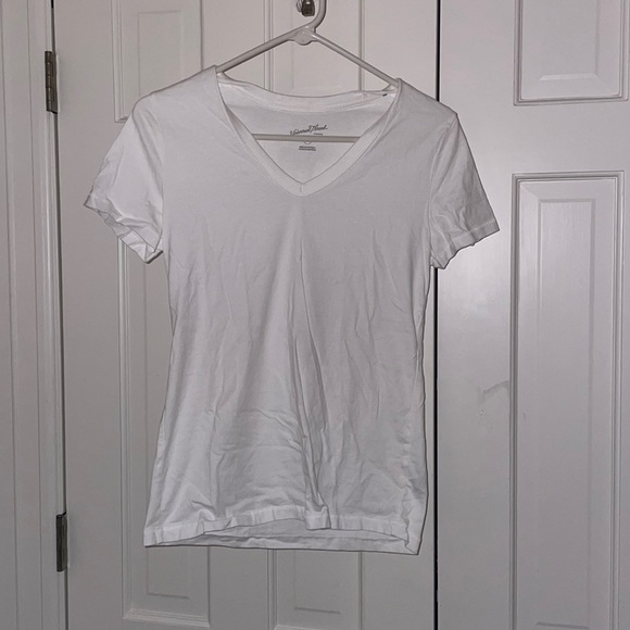 White V-Neck Top - Picture 1 of 4